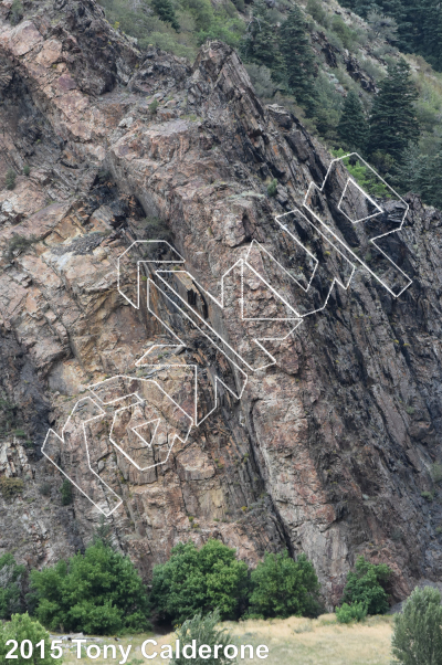 photo of Dam Wall from Big Cottonwood Rock Climbing