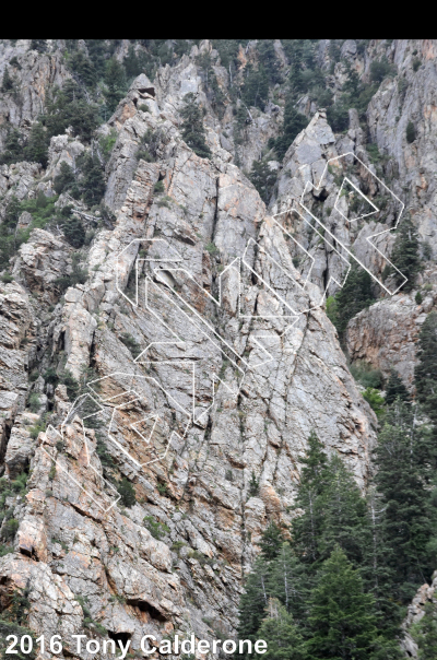 photo of Lift Up Your Face, 5.8+ ★★★ at Disciple Ridge from Big Cottonwood Rock Climbing