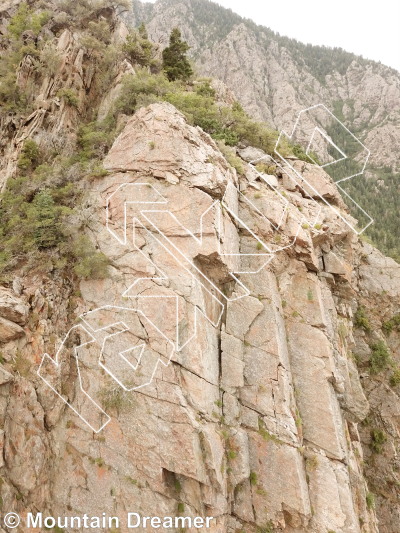 photo of First East Face, 5.7 ★ at JHCoB - East from Big Cottonwood Rock Climbing