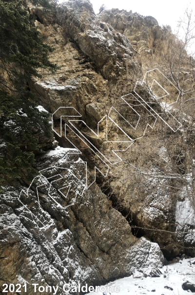 photo of Hidden Falls from Big Cottonwood Rock Climbing