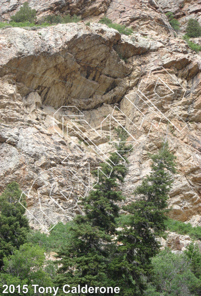 photo of S-Curve Overhang, 5.11c ★★★★ at Lower S-Curve from Big Cottonwood Rock Climbing