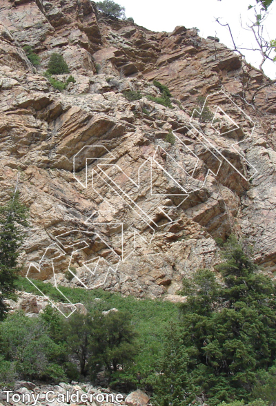 photo of Mass Wasting, 5.11c ★★★ at Lower S-Curve from Big Cottonwood Rock Climbing