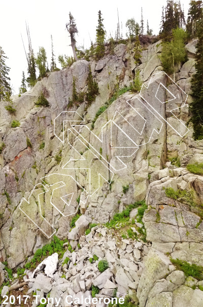 photo of Magic Flakes Wall from Big Cottonwood Rock Climbing