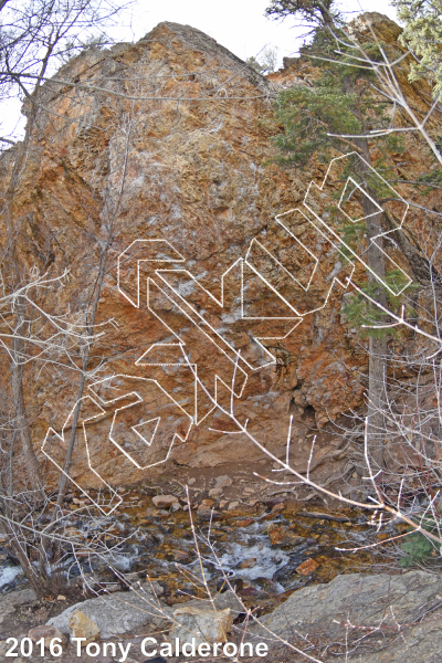 photo of Dog Pile, 5.10c ★★ at Hidden Falls from Big Cottonwood Rock Climbing