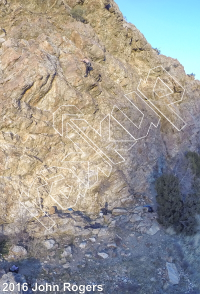 photo of Teaming Metropolis, 5.10d  at Upper S-Curve from Big Cottonwood Rock Climbing