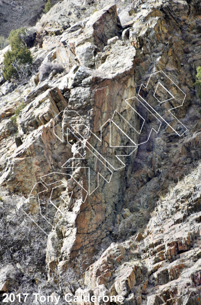 photo of Wavebreak Wall from Big Cottonwood Rock Climbing