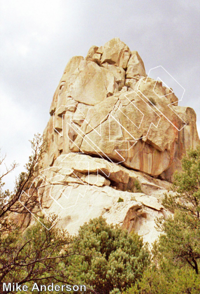 photo of Sorcerer's Stone from Castle Rocks Idaho