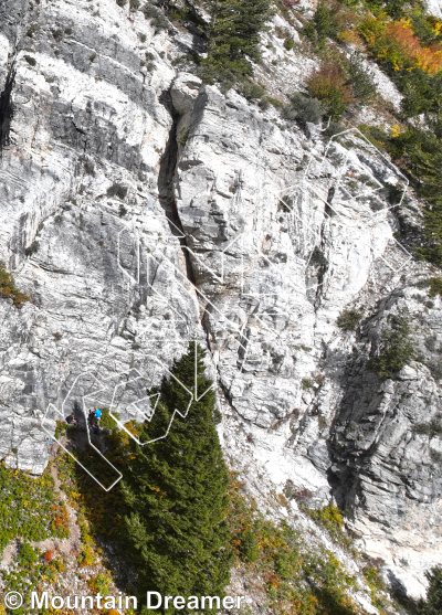 photo of Tower 1 from Little Cottonwood Canyon Rock Climbing