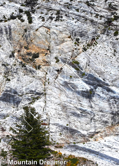 photo of Agent Orange, 5.10a ★ at The Clamshell from Little Cottonwood Canyon Rock Climbing