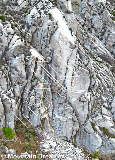 photo of Crescent Crack Buttress - South from Little Cottonwood Canyon Rock Climbing