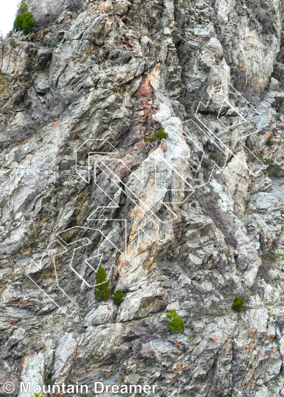 photo of Goat Rope, 5.11- ★ at Lonely Bashie Buttress from Little Cottonwood Canyon Rock Climbing
