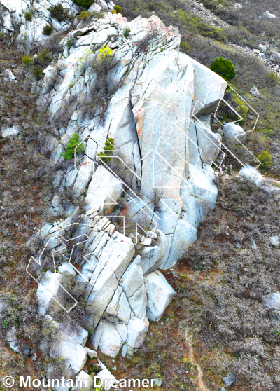 photo of Desperado, 5.8 ★ at Bong Eater Buttress from Little Cottonwood Canyon Rock Climbing