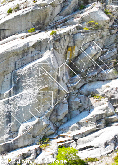 photo of Golden Eye, 5.12+ ★★★ at Black Peeler - East from Little Cottonwood Canyon Rock Climbing