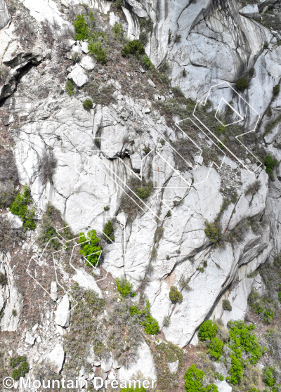 photo of Chancy Wall from Little Cottonwood Canyon Rock Climbing