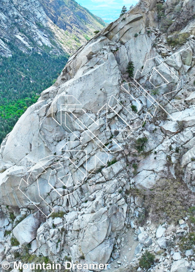 photo of Gate Buttress - High East from Little Cottonwood Canyon Rock Climbing