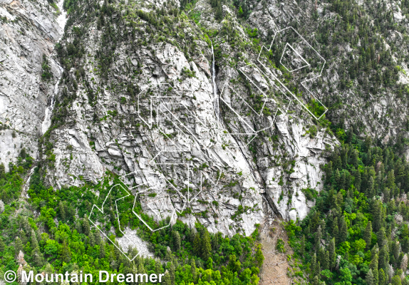 photo of Waterfall - North from Little Cottonwood Canyon Rock Climbing