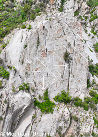 photo of Flying Dutchman, 5.10 ★★ at The Sail from Little Cottonwood Canyon Rock Climbing