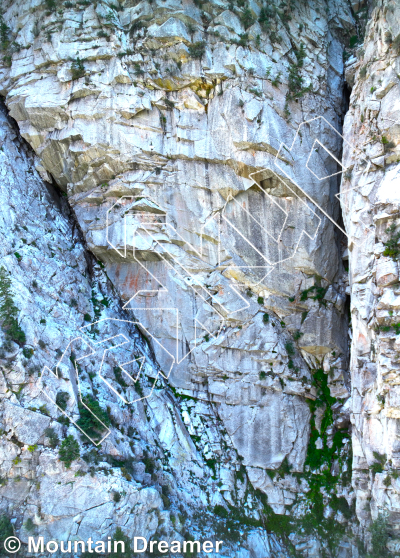 photo of Code Blue,  ★★ at Triangle Wall from Little Cottonwood Canyon Rock Climbing