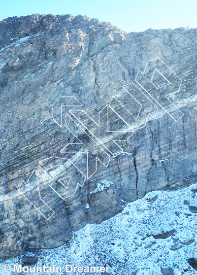 photo of Devils Castle from Little Cottonwood Canyon Rock Climbing