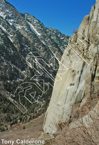 photo of Between Iraq and a Hard Place, 5.11- ★★★ at Black Peeler - East from Little Cottonwood Canyon Rock Climbing