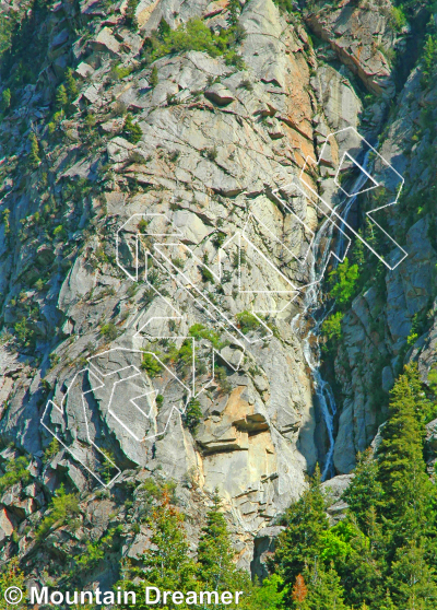 photo of Waterfall - North from Little Cottonwood Canyon Rock Climbing