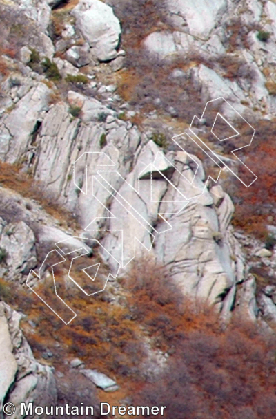 photo of Strangeways, 5.11- ★★ at Klezmerica Crag from Little Cottonwood Canyon Rock Climbing