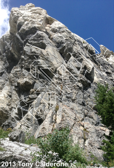 photo of Tower 1 from Little Cottonwood Canyon Rock Climbing