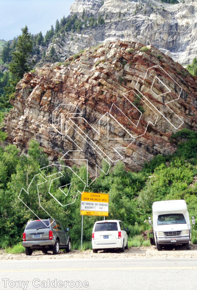 photo of Road Rage, 5.9-  at Hellgate Spring from Little Cottonwood Canyon Rock Climbing