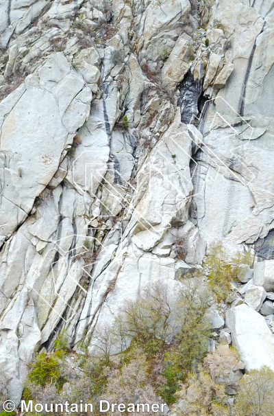 photo of Baja Breakdown, 5.9 ★ at The Shady Spur from Little Cottonwood Canyon Rock Climbing