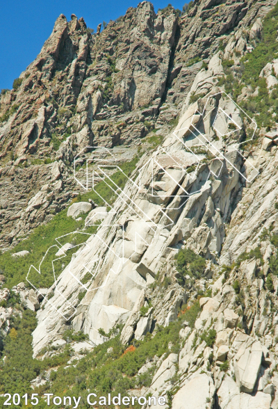 photo of Memorial Day Buttress from Little Cottonwood Canyon Rock Climbing