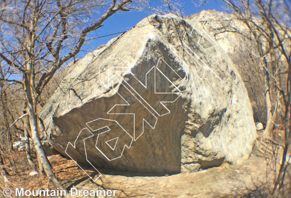 photo of Go Right, V3 ★ at The All Thumbs Boulder from Wasatch Bouldering