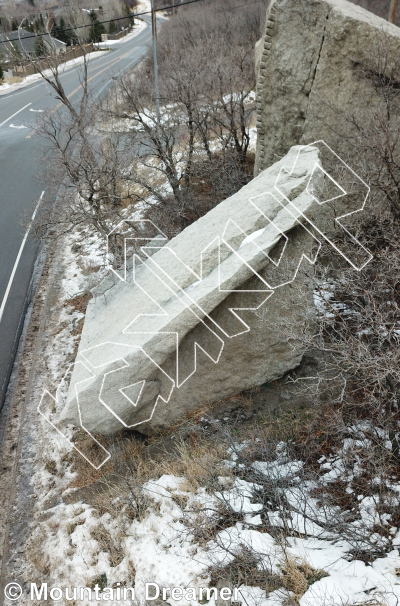 photo of Ford Fairmont Futura, V4 ★ at Ford Fairmont Futura from Wasatch Bouldering