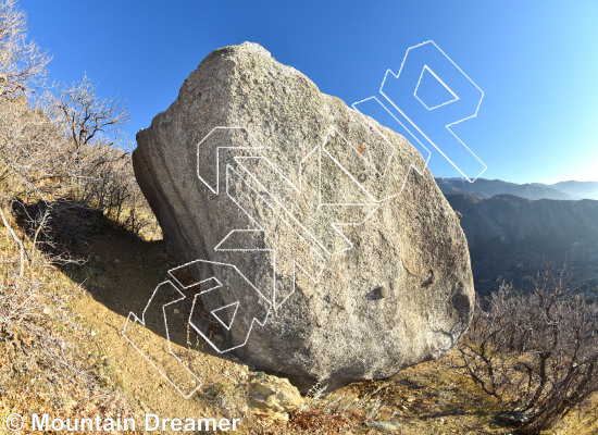 photo of North Arete, V1  at Funky Chicken from Wasatch Bouldering