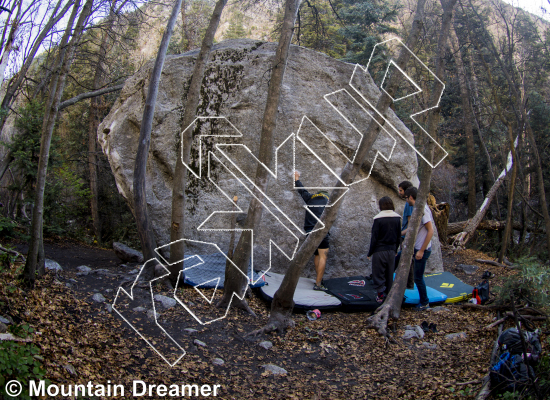 photo of Mike's Slab, V2  at River's Edge Boulder from Wasatch Bouldering