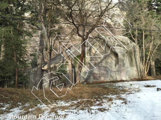 photo of Direct Way, V3 ★ at Top Rope Boulder from Wasatch Bouldering