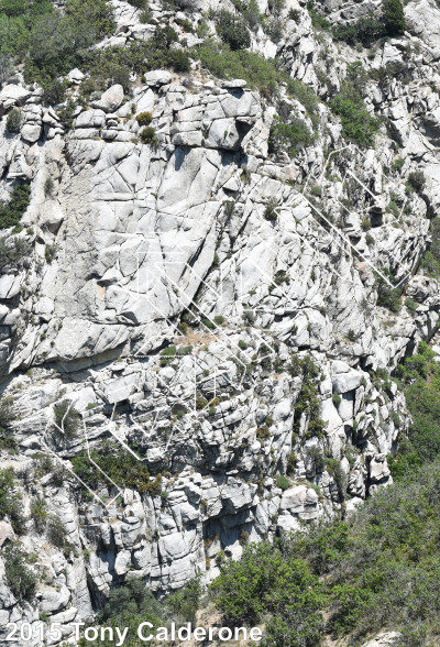 photo of Jointed Venture, 5.9- ★★ at Bob's Rocking Chair from Ferguson Canyon Rock Climbing