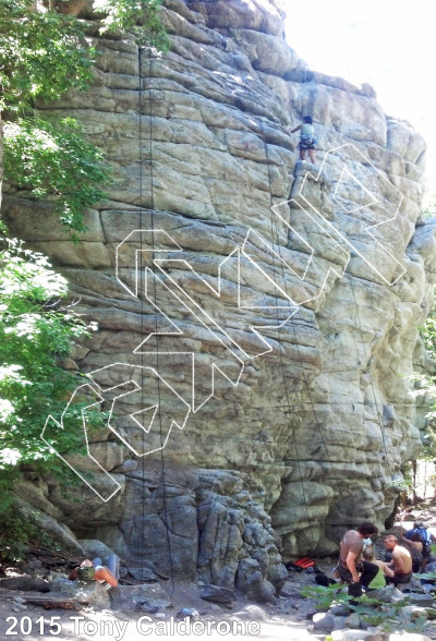 photo of Monogamy, 5.7 ★★★★★ at The Cathedral - East from Ferguson Canyon Rock Climbing