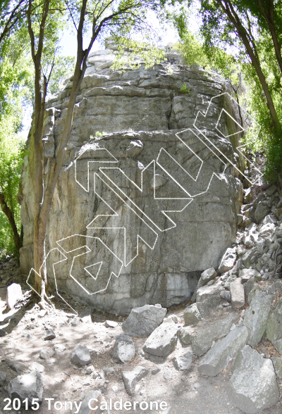 photo of Crystal Healing, 5.8+ ★★★★★ at The Cathedral - North from Ferguson Canyon Rock Climbing