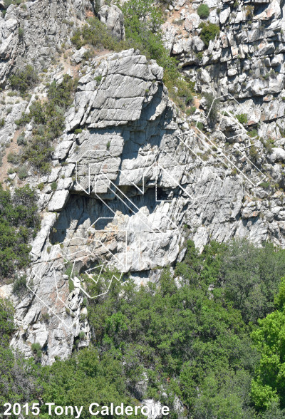 photo of Guano Wall from Ferguson Canyon Rock Climbing