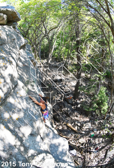 photo of F8, 5.8+ ★★★ at Diminutive Crag from Ferguson Canyon Rock Climbing