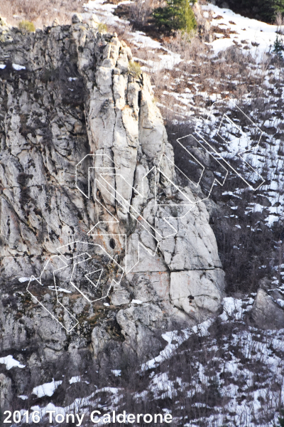 photo of Chiracahua Direct, 5.7  at Native American Crag from Ferguson Canyon Rock Climbing