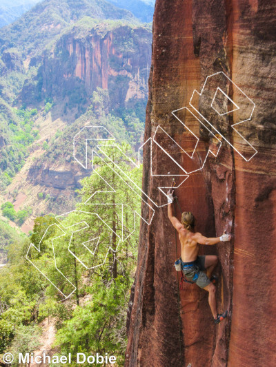 photo of Flight of the Locust Extension , 5.12c  at The Guardian from China: Liming Rock