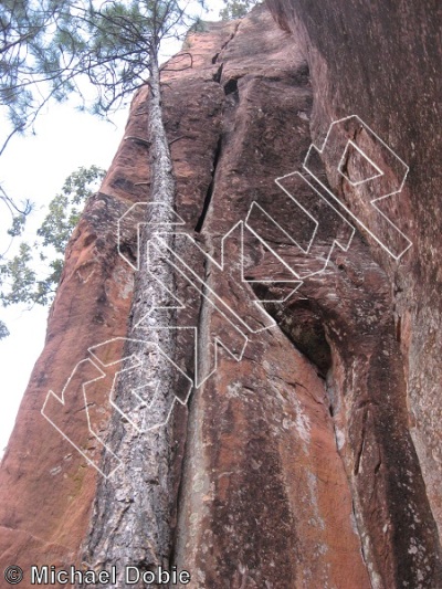 photo of The Fault Line, 5.11c ★★★★★ at The Sternwarte  from China: Liming Rock