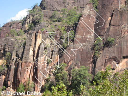 photo of Brazen Hussie, 5.10c ★★★★ at The Guardian from China: Liming Rock