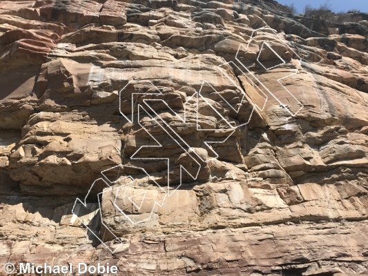 photo of Gold Rush Extension , 5.12a/b ★★★★ at Animal House  from China: Liming Rock