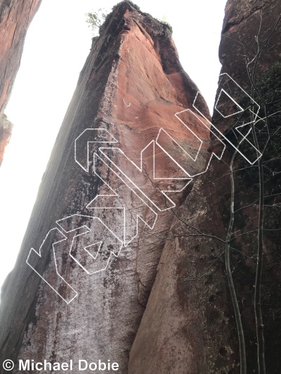 photo of Keep it trad! , 5.11d ★★★★ at The Pillars (Right Side) from China: Liming Rock