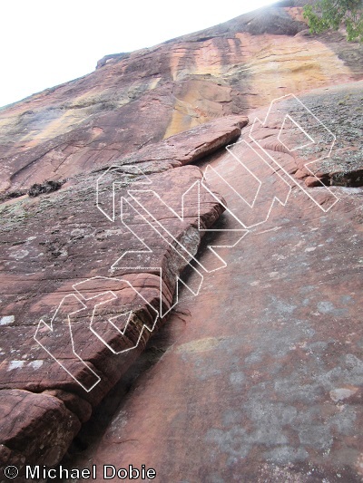 photo of Yellow Brick Road Rage, 5.12b ★★★★ at The Pillars (Right Side) from China: Liming Rock