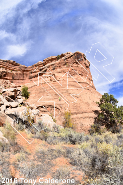 photo of Put Your Hands on Me, 5.9 ★★ at Small Adventures Wall from Moab Rock Climbing