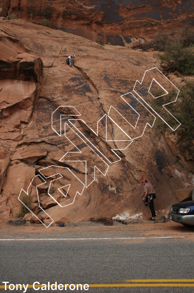 photo of 550- 600 (Schoolroom) from Moab Rock Climbing