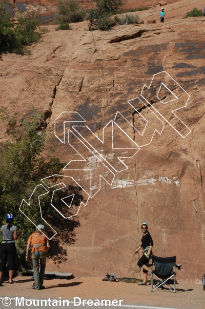 photo of 550- 600 (Schoolroom) from Moab Rock Climbing